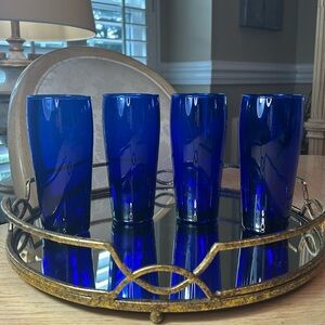 Cobalt Blue Drinking Glasses (4)